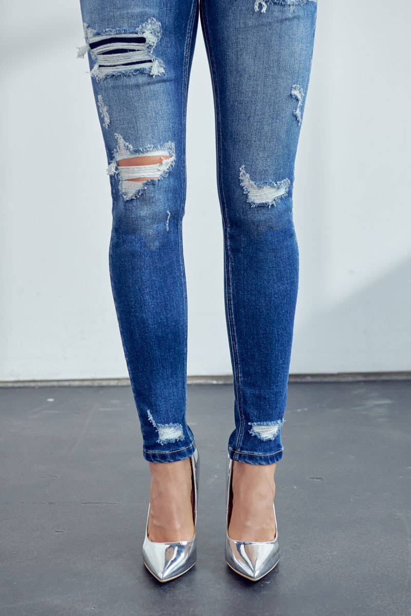 HIGH RISE ANKLE SKINNY