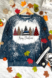 Chrismas Tree Print Long Sleeve Top Women