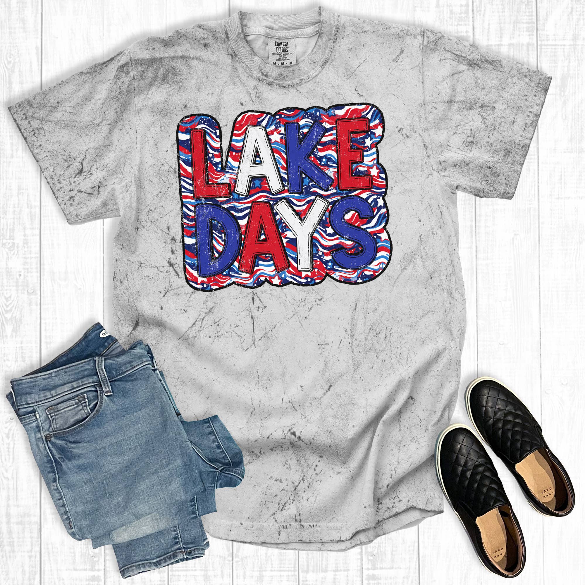 4th Of July Lake Days Comfort Colors Graphic Tee
