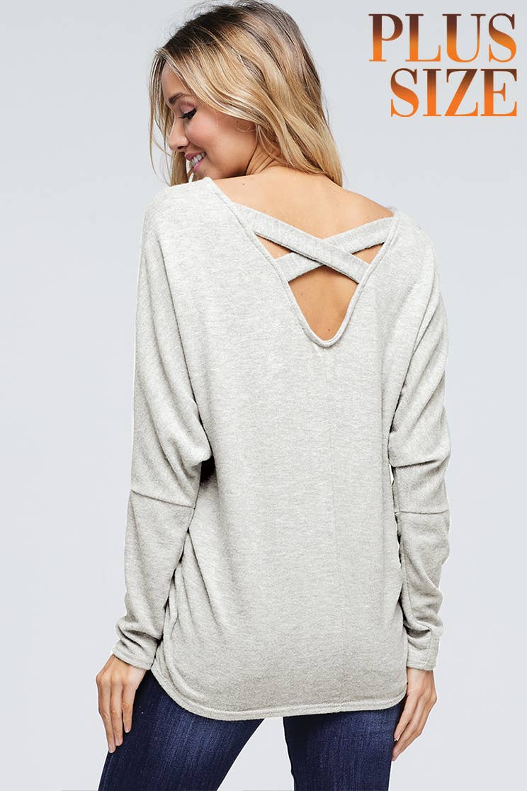 Plus size Aztec tree back lace up top