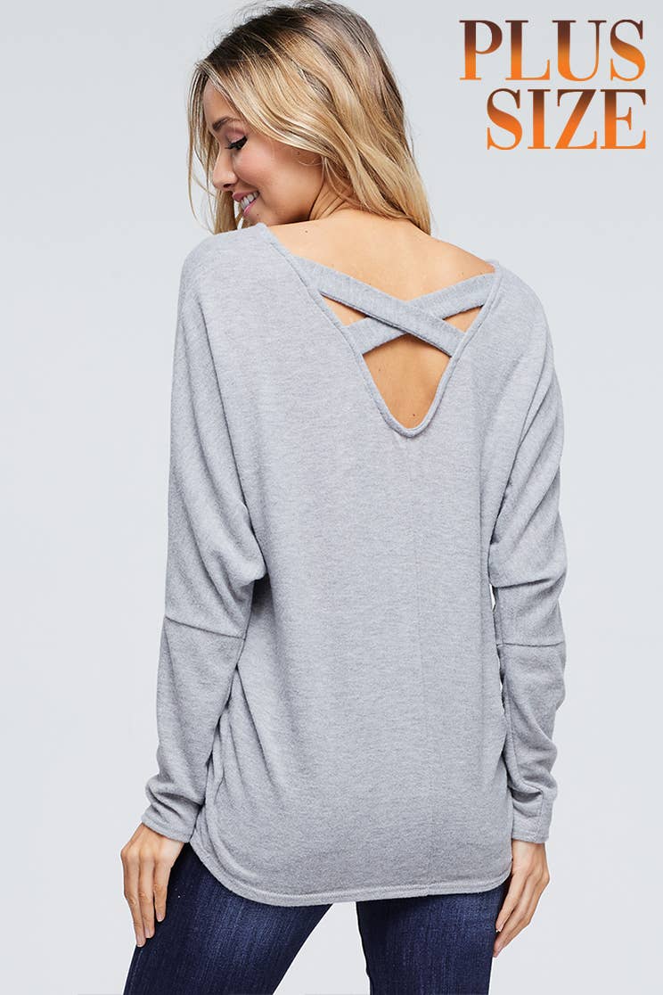 Plus size Aztec tree back lace up top